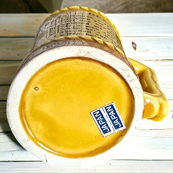 PORCELAIN SHOT MUG 3 1/2" Tall by 2 3/4" Wide Rare with WORDING/Phrase - Picture 4 of 5